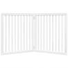 Foldable Dog Gate 2 Panels - White Poplar Wood | HipoMarket