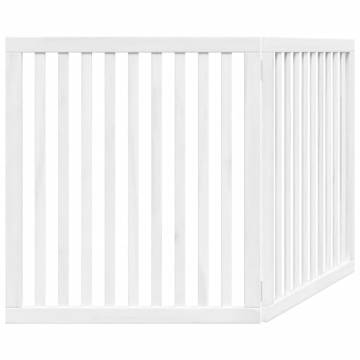 Foldable Dog Gate 2 Panels - White Poplar Wood | HipoMarket