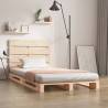  Bed Frame without Mattress 100x200 cm Solid Wood Pine Colour natural Size 100 x 200 cm 