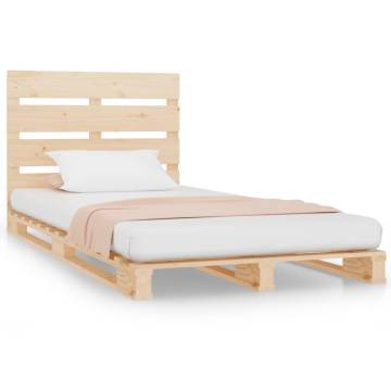 Solid Pine Bed Frame 100x200 cm - No Mattress Included | HipoMarket