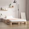  Pallet Bed without Mattress 100x200 cm Solid Wood Colour natural Size 100 x 200 cm 