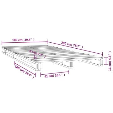 Pallet Bed without Mattress - 100x200 cm Solid Wood