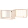 Foldable Dog Gate with Door | 4 Panels | 320 cm | Poplar Wood