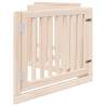 Foldable Dog Gate with Door | 4 Panels | 320 cm | Poplar Wood