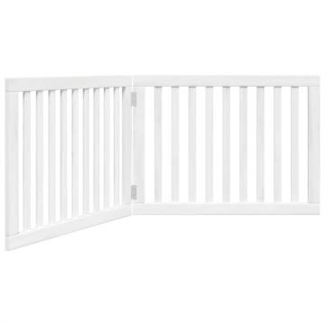 Dog Gate Foldable 2 Panels | White Poplar Wood 160 cm