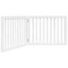 Dog Gate Foldable 2 Panels | White Poplar Wood 160 cm