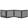 Dog Gate with Door - Foldable 4 Panels, Black 320 cm