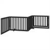 Dog Gate with Door - Foldable 4 Panels, Black 320 cm