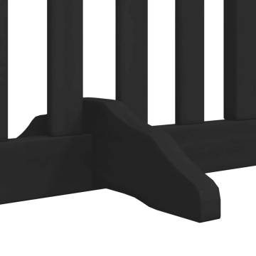 Dog Gate with Door - Foldable 4 Panels, Black 320 cm