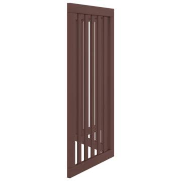 Foldable Dog Gate - 3 Panels Brown Poplar Wood | HipoMarket