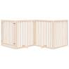 Dog Gate with Door - Foldable 4 Panels 320 cm Poplar Wood