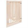 Dog Gate with Door - Foldable 4 Panels 320 cm Poplar Wood