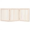 Foldable Dog Gate - 3 Panels, 150 cm Poplar Wood | HipoMarket