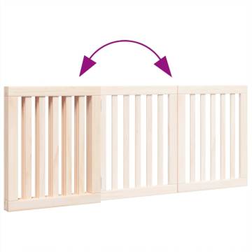 Foldable Dog Gate - 3 Panels, 150 cm Poplar Wood | HipoMarket