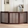  Dog Gate Foldable 3 Panels Brown 150 cm Poplar Wood Colour brown Size 50 x 60 x 2 cm Quantity in Package 3 