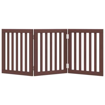 Foldable Dog Gate 3 Panels - Durable Poplar Wood | Hipo Market