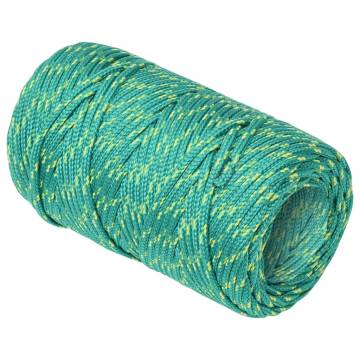 Durable Green Boat Rope 2mm - 100m Polypropylene | HipoMarket