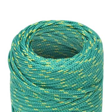 Durable Green Boat Rope 2mm - 100m Polypropylene | HipoMarket