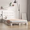  Bed Frame without Mattress White 90x200 cm Solid Wood Pine Colour white Size 90 x 200 cm 