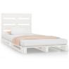 White Bed Frame 90x200 cm | Solid Pine Wood | Hipomarket