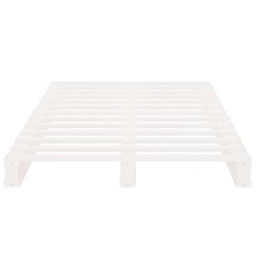 White Bed Frame 90x200 cm | Solid Pine Wood | Hipomarket