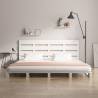 Modern White Bed Frame 200x200 cm - Solid Pine Wood