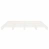 Modern White Bed Frame 200x200 cm - Solid Pine Wood