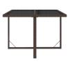 Stylish Brown Garden Table | 109x107x74 cm Poly Rattan & Glass