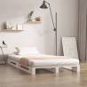  Pallet Bed without Mattress White 90x200 cm Solid Wood Colour white Size 90 x 200 cm 