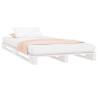 Stylish White Pallet Bed Frame 90x200 cm - Solid Wood