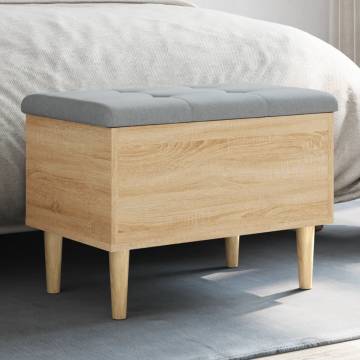 Storage Bench Sonoma Oak - Stylish & Functional Storage Solution