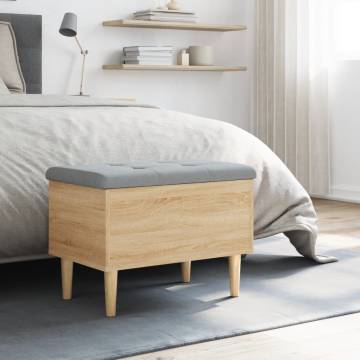 Storage Bench Sonoma Oak - Stylish & Functional Storage Solution