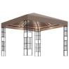 Elegant Taupe Gazebo with LED String Lights - 3x3 m