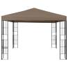 Elegant Taupe Gazebo with LED String Lights - 3x3 m