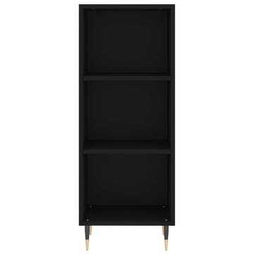 Highboard Black - Stylish Engineered Wood Storage Cabinet