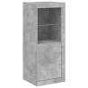 Modern 3-Piece Sideboards with LED Lights in Concrete Grey