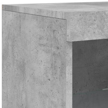 Modern 3-Piece Sideboards with LED Lights in Concrete Grey