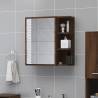  Bathroom Mirror Cabinet Brown Oak 62.5x20.5x64cm Engineered Wood Colour brown oak Quantity in Package 1 