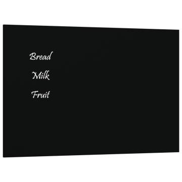 Wall-Mounted Magnetic Board - Black 30x20 cm Tempered Glass