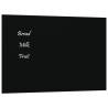 Wall-Mounted Magnetic Board - Black 30x20 cm Tempered Glass