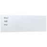 Wall-mounted Magnetic Board White 60x20 cm - Tempered Glass