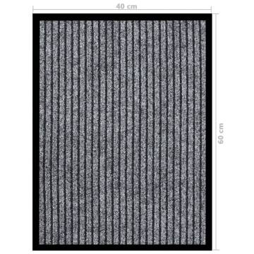 Doormat Striped Grey 40x60 cm - Essential for Any Entryway