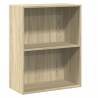 2-Tier Book Cabinet Sonoma Oak - Stylish & Practical Storage