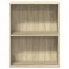 2-Tier Book Cabinet Sonoma Oak - Stylish & Practical Storage