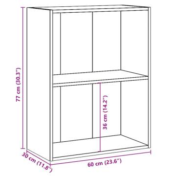 2-Tier Book Cabinet Sonoma Oak - Stylish & Practical Storage