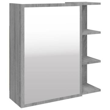 Bathroom Mirror Cabinet Grey Sonoma - Stylish Storage Solution