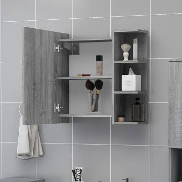 Bathroom Mirror Cabinet Grey Sonoma - Stylish Storage Solution