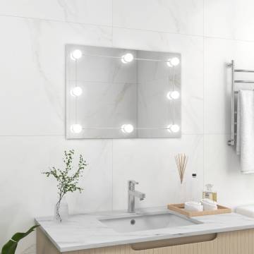 LED Wall Frameless Mirror - Rectangular Glass Design