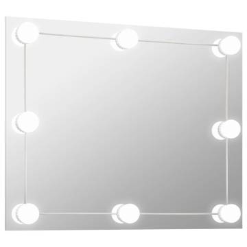 LED Wall Frameless Mirror - Rectangular Glass Design