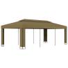 Gazebo with Double Roof 3x6 m Taupe - Durable Outdoor Shelter